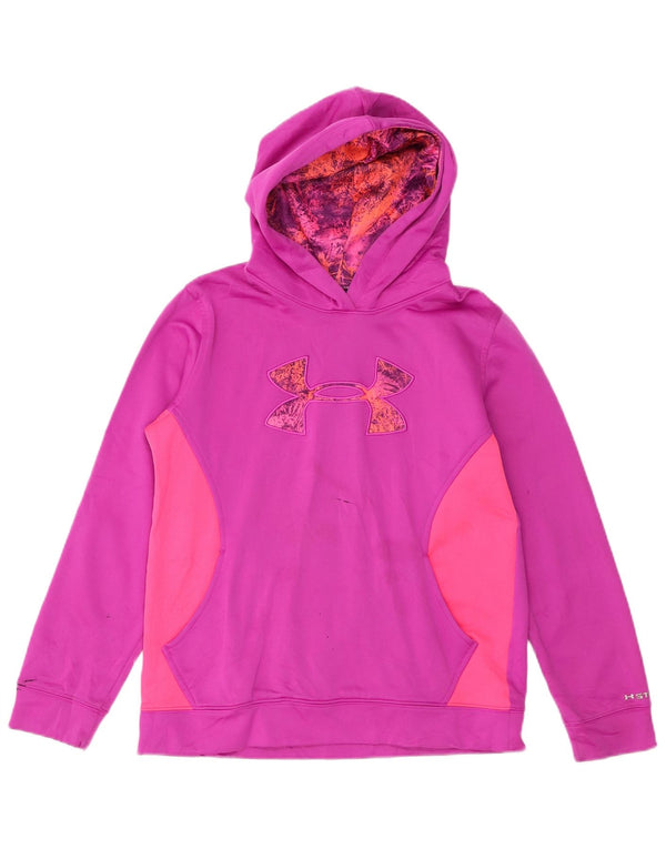 Under Armour Sudadera con capucha gráfica para niñas 11-12 años Grande Rosa