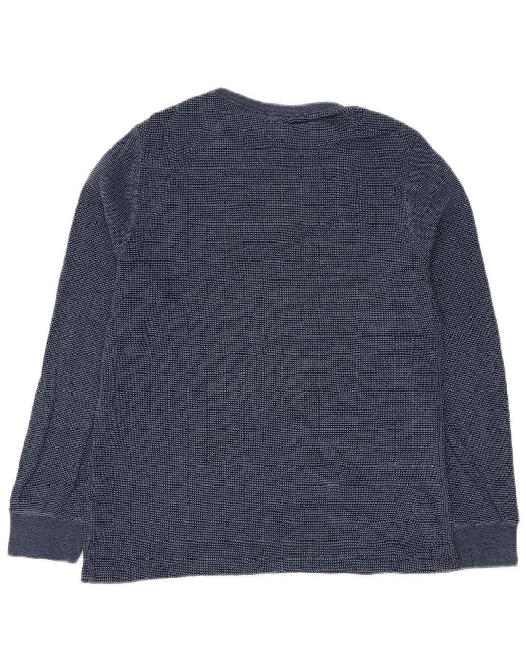 MARKS & SPENCER Camiseta holgada de manga larga de algodón azul medio para hombre