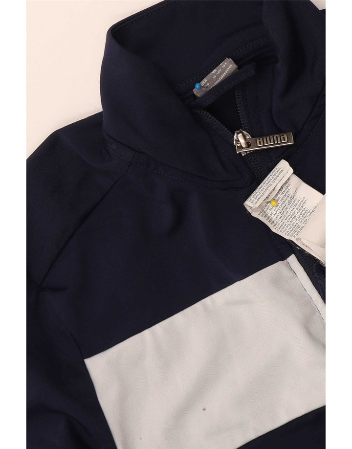 Puma Chaqueta de chándal para niño 13-14 años Azul marino Poliéster color block