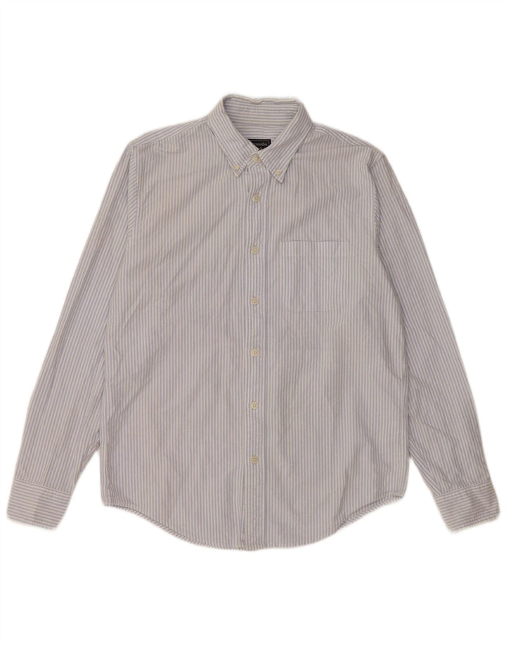 Camisa Abercrombie & Fitch Hombre Algodón Rayas Azul Medio