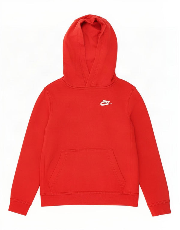 Nike - Sudadera con capucha para niño (10-11 años, tamaño mediano), color rojo