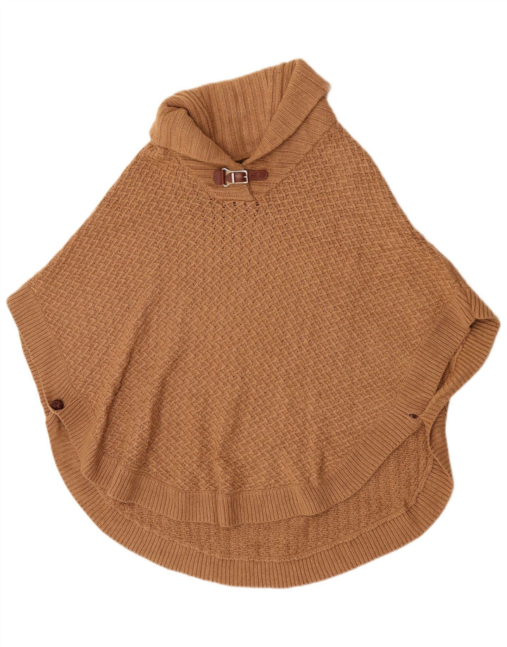 Massimo Dutti Poncho Jumper para Mujer US 8 Lana Marrón Medio