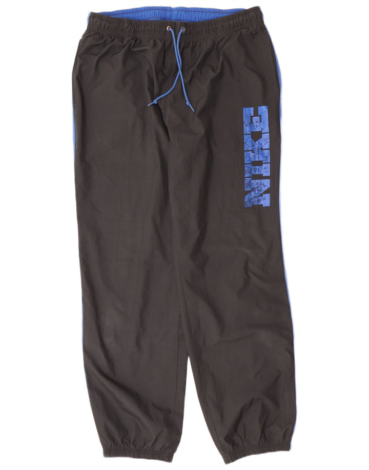 NIKE Hombre Pantalones De Chándal Gráfico Joggers XL Gris Colorblock