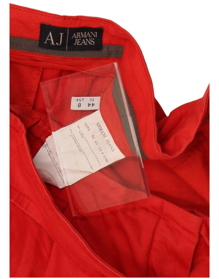 Armani Falda Acampanada para Mujer US 8 Mediana W30 Algodón Rojo