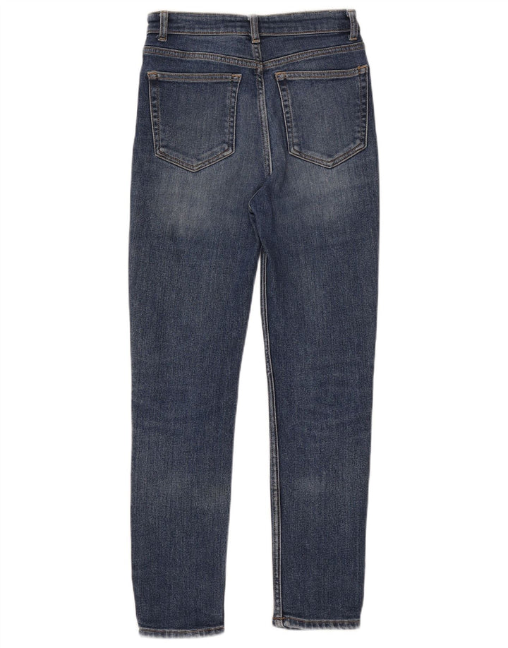 ZARA Mujer Vaqueros Slim EU 36 XS W26 L27 Azul