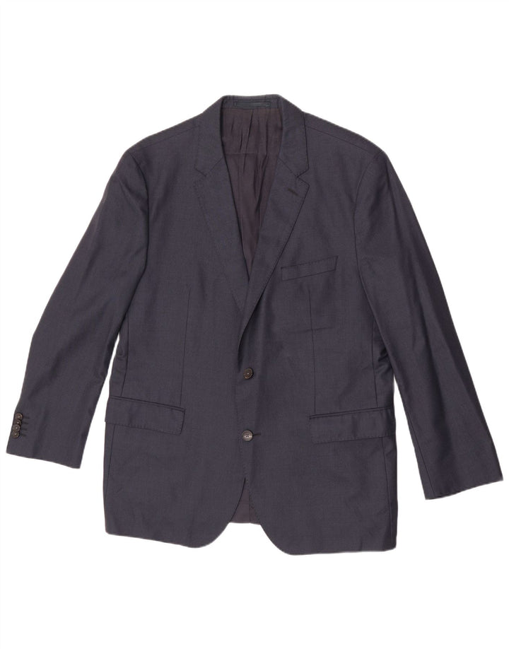 Hugo Boss Chaqueta tipo blazer de 2 botones para hombre EU 54 2XL Lana azul marino