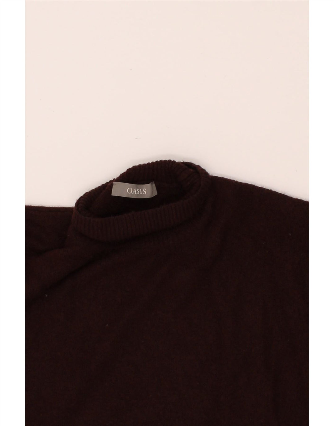 OASIS Womens Poncho Jumper One Size Burgundy Acrylic Vintage Oasis and Second-Hand Oasis from Messina Hembry 