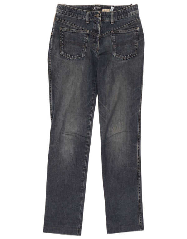 Armani Jeans Slim para Mujer UK 10 Small W28 L30 Algodón Azul