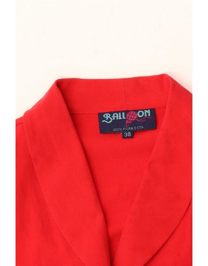 Blusa tipo camisa para mujer Balloon EU 38 Seda roja mediana