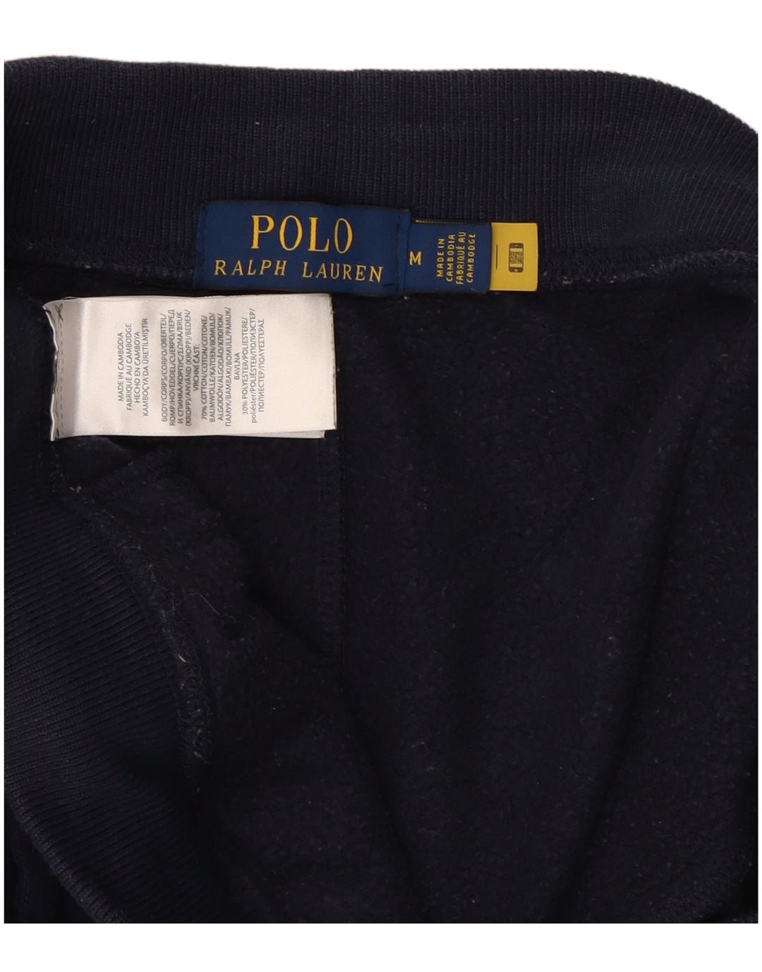 POLO RALPH LAUREN Pantalones de chándal con estampado gráfico para hombre Algodón azul marino medio