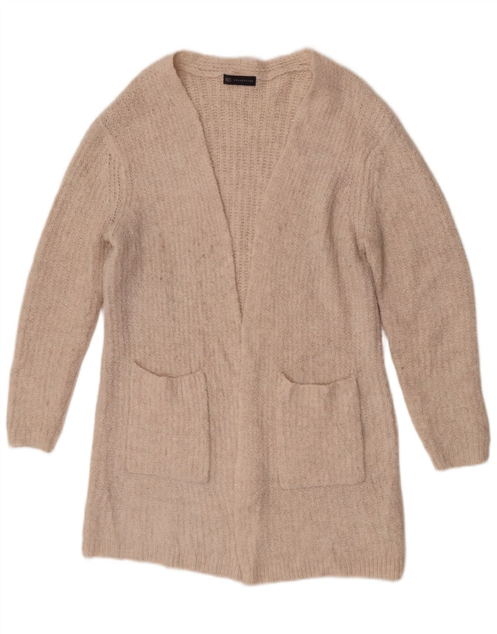 Marks & Spencer Suéter Cárdigan Largo para Mujer UK 12 Medium Off White