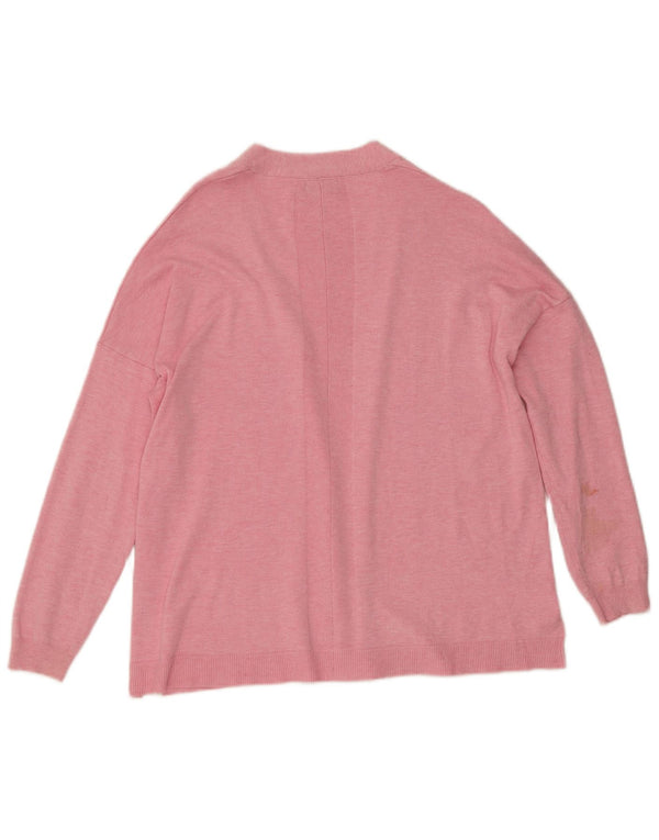 M&Co Suéter tipo cárdigan abierto para mujer UK 46 Viscosa moteada rosa grande