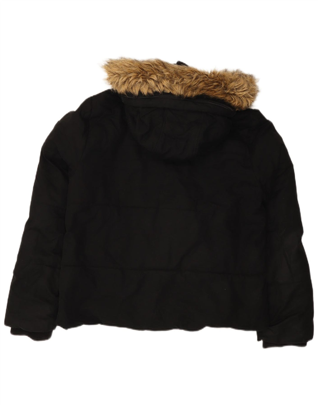 Jack Wills Chaqueta acolchada con capucha para mujer UK 44 Grande Poliéster negro