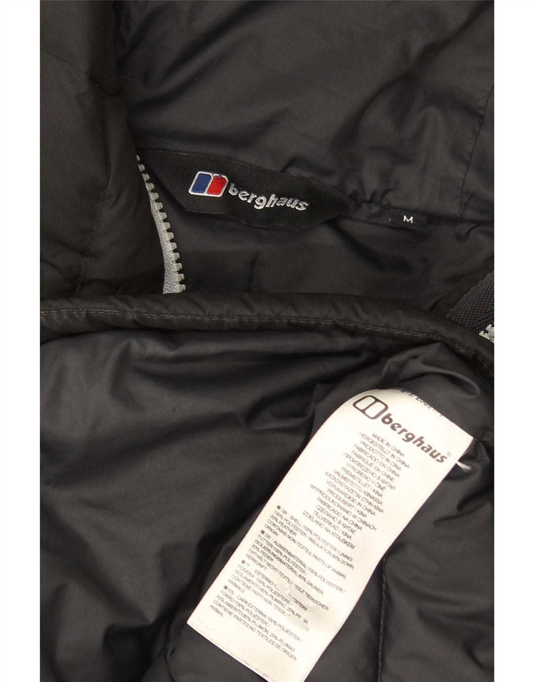 Berghaus Chaqueta acolchada con capucha para hombre UK 38 Medium Negro Poliéster