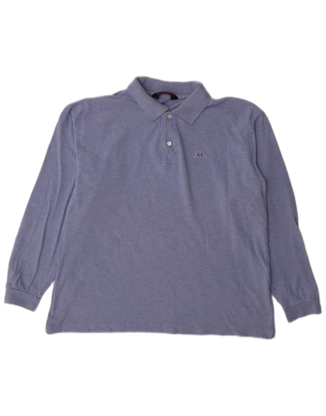 Kappa Polo De Manga Larga Para Hombre Algodón Azul Grande