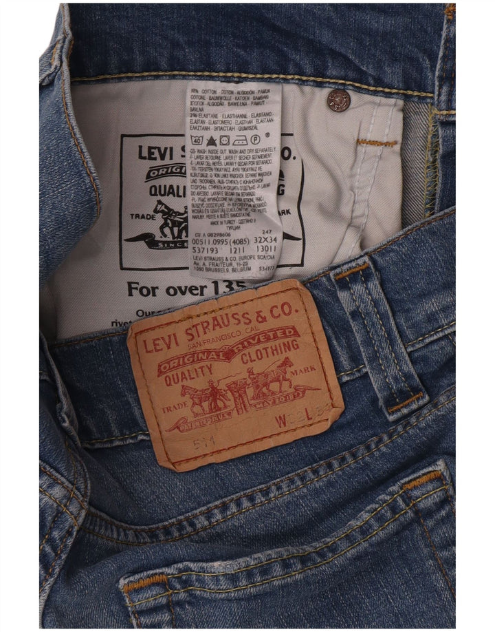 Levi's Mujer 511 Slim Jeans W32 L26 Algodón Azul