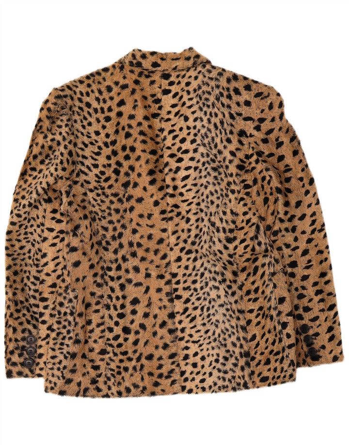 Kemper Chaqueta Blazer De 2 Botones Para Mujer EU 38 Estampado Animal Beige Medio