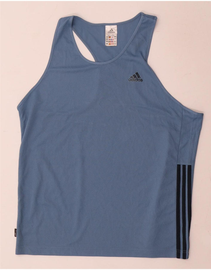 Adidas Hombre Chaleco Top XL Azul Poliéster