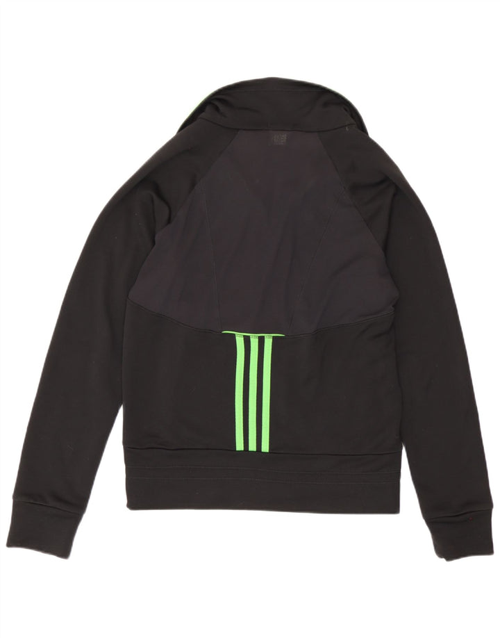 Adidas Mujer Climacool Chándal Top Chaqueta Reino Unido 12 Mediano Negro Colorblock