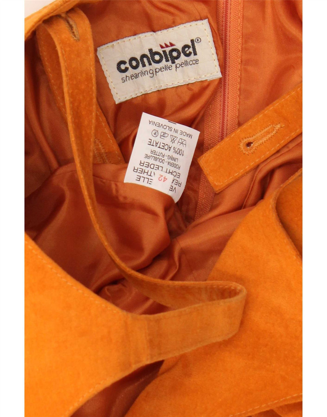 Vestido Conbipel Mujer Ante IT 42 Cuero Naranja Medio