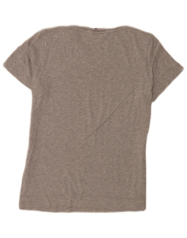 Tommy Hilfiger Camiseta gráfica para mujer Top UK 8 Small Grey Moteado