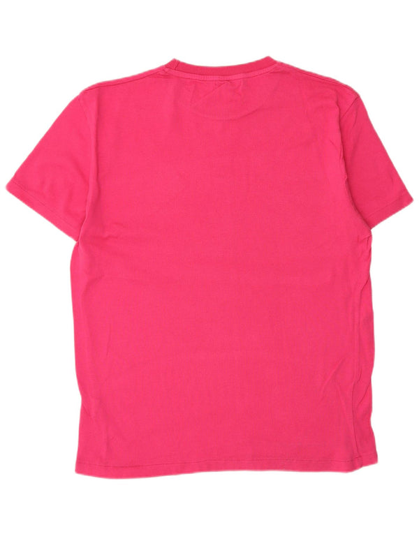 Zara Mujer Camiseta Top UK 44 Algodón Rosa Medio