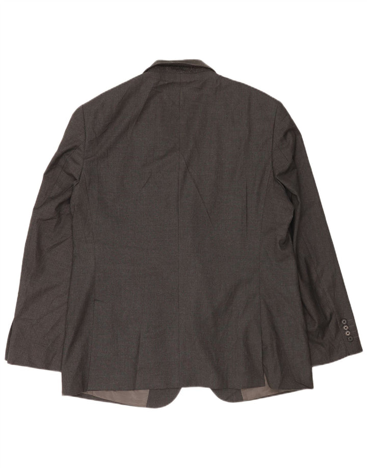 MARKS & SPENCER Chaqueta tipo blazer de 2 botones para hombre UK 44 XL Poliéster gris