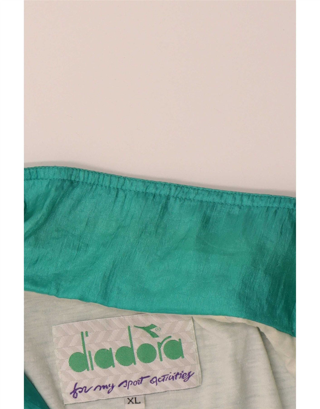 Diadora Hombre Chándal Top Jacket XL Turquesa Colorblock Poliamida