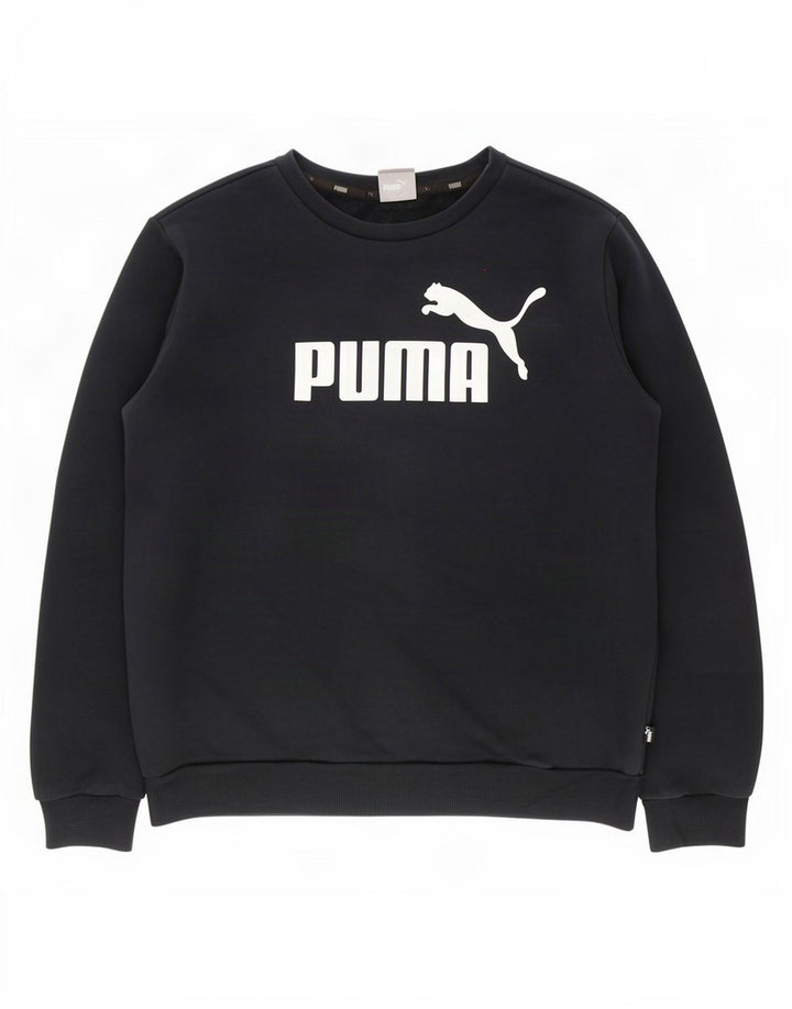 Puma Sudadera Estampada Con Estampado De Algodón Negro Medio Para Hombre