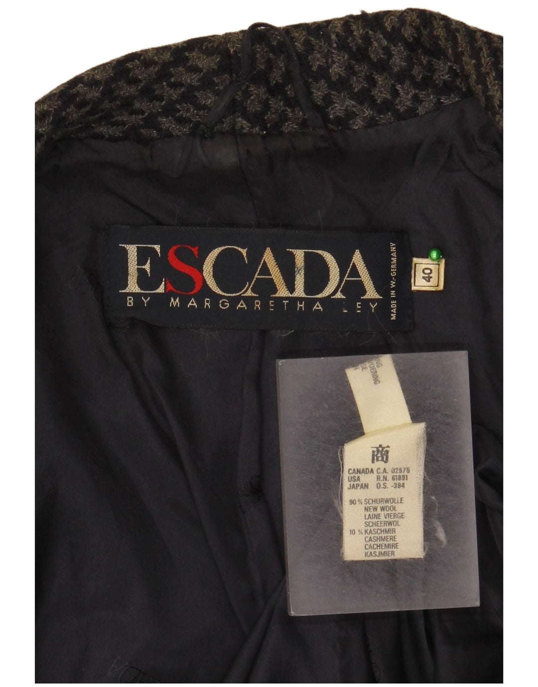 Escada Abrigo cruzado para mujer de Margaretha Ley EU 40 Gris medio