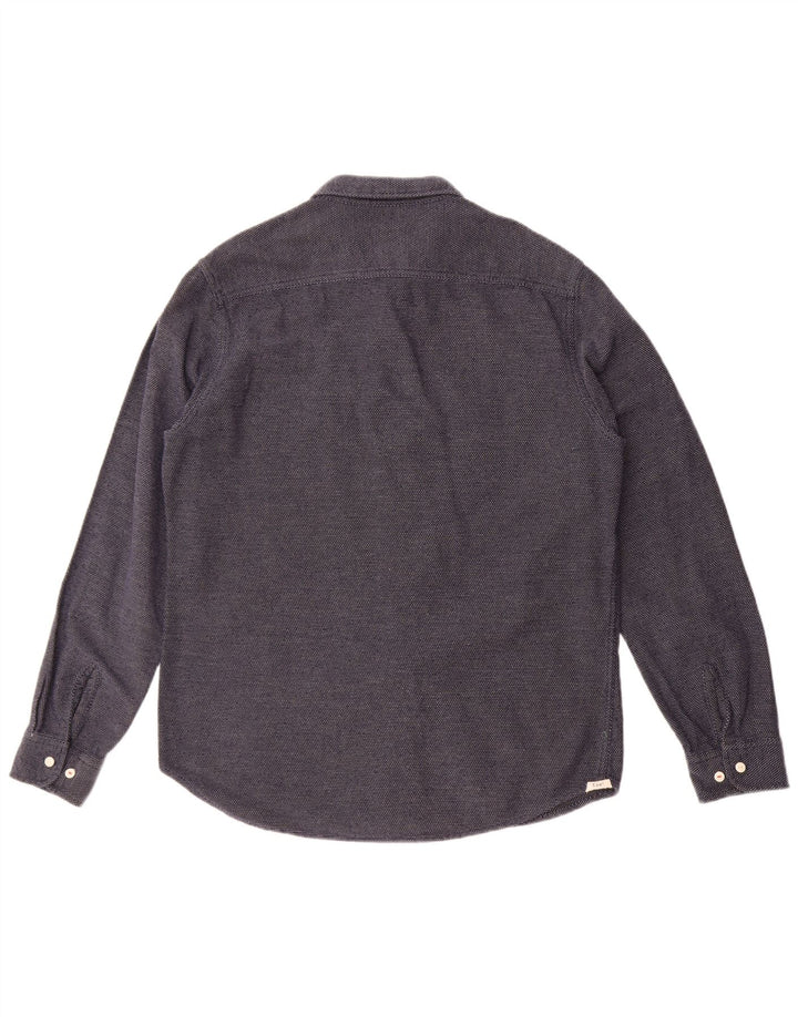 Camisa Lee De Corte Regular Para Hombre Grande Azul Marino Moteado