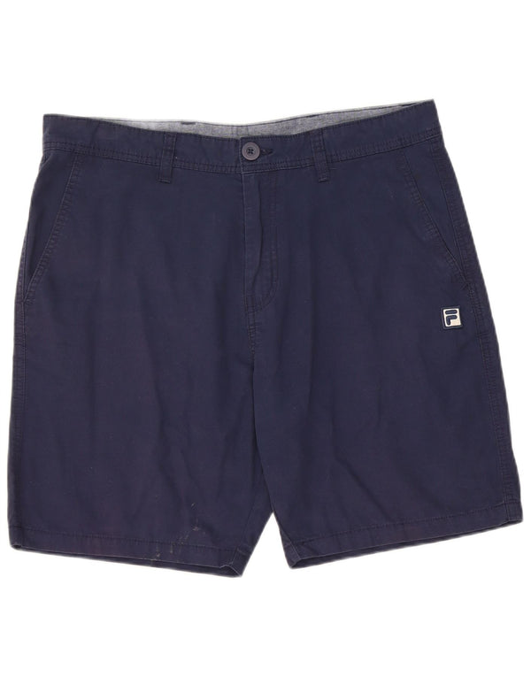 Fila Mens Chino Shorts Large W34 Azul Marino Algodón
