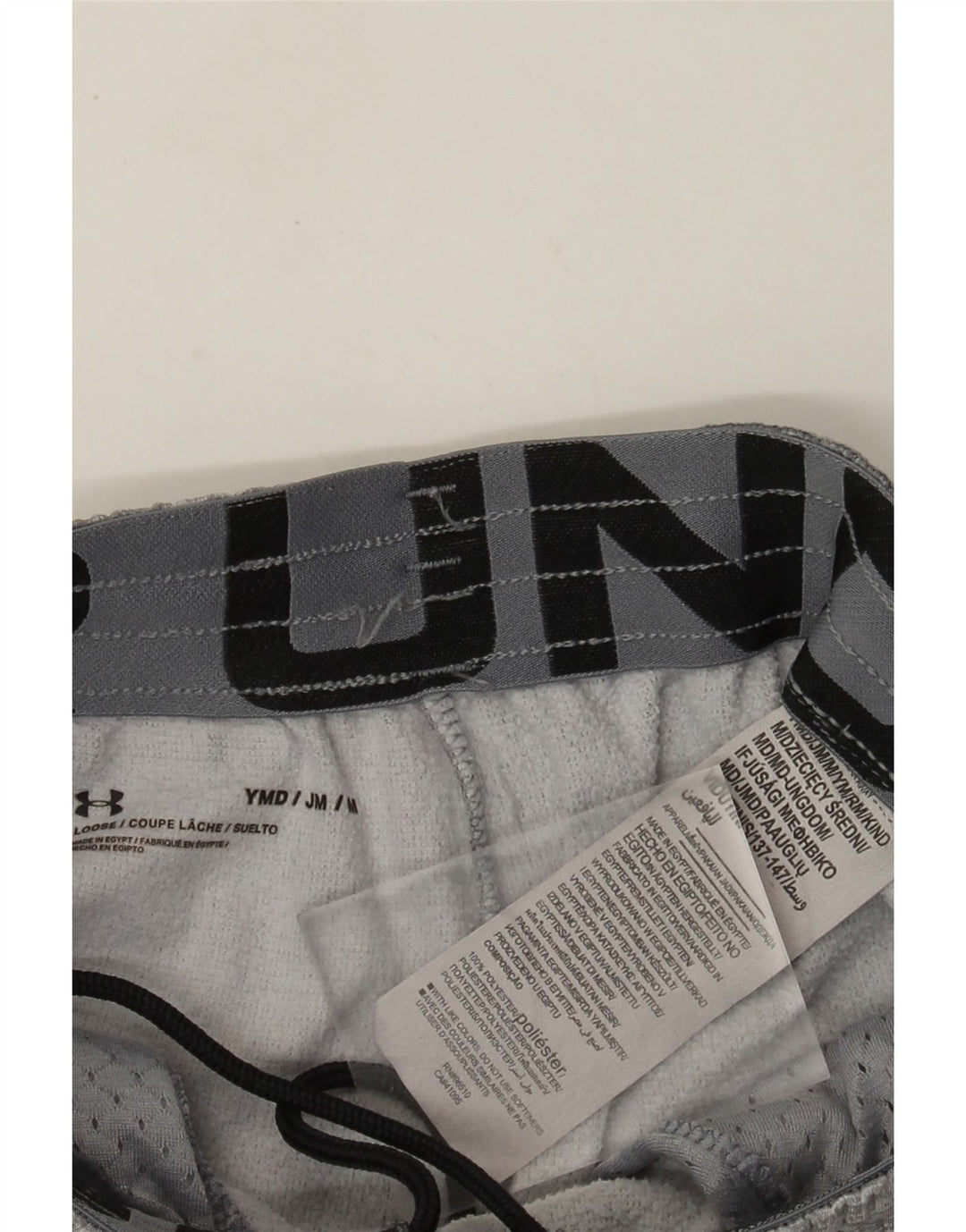 Under Armour Pantalones cortos deportivos con gráficos para niños 9-10 años Gris medio moteado