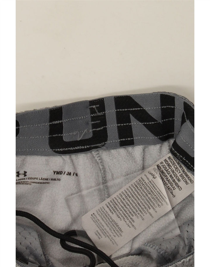 Under Armour Pantalones cortos deportivos con gráficos para niños 9-10 años Gris medio moteado