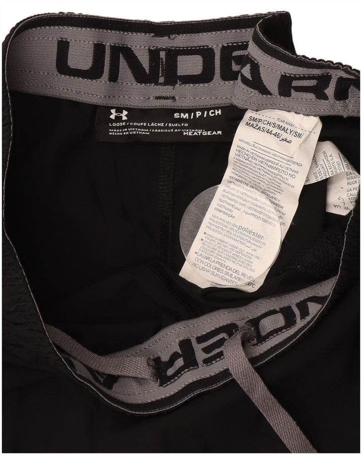Under Armour Pantalones cortos deportivos con gráfico holgado para hombre, poliéster negro pequeño
