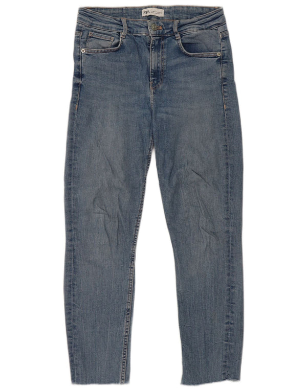 Zara Jeans Cortos Mujer EU 36 XS W26 L24 Algodón Azul
