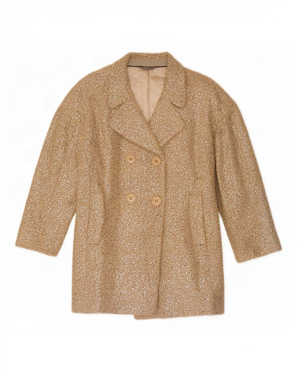 Marks & Spencer Abrigo cruzado con lentejuelas para mujer UK 8 Small Beige