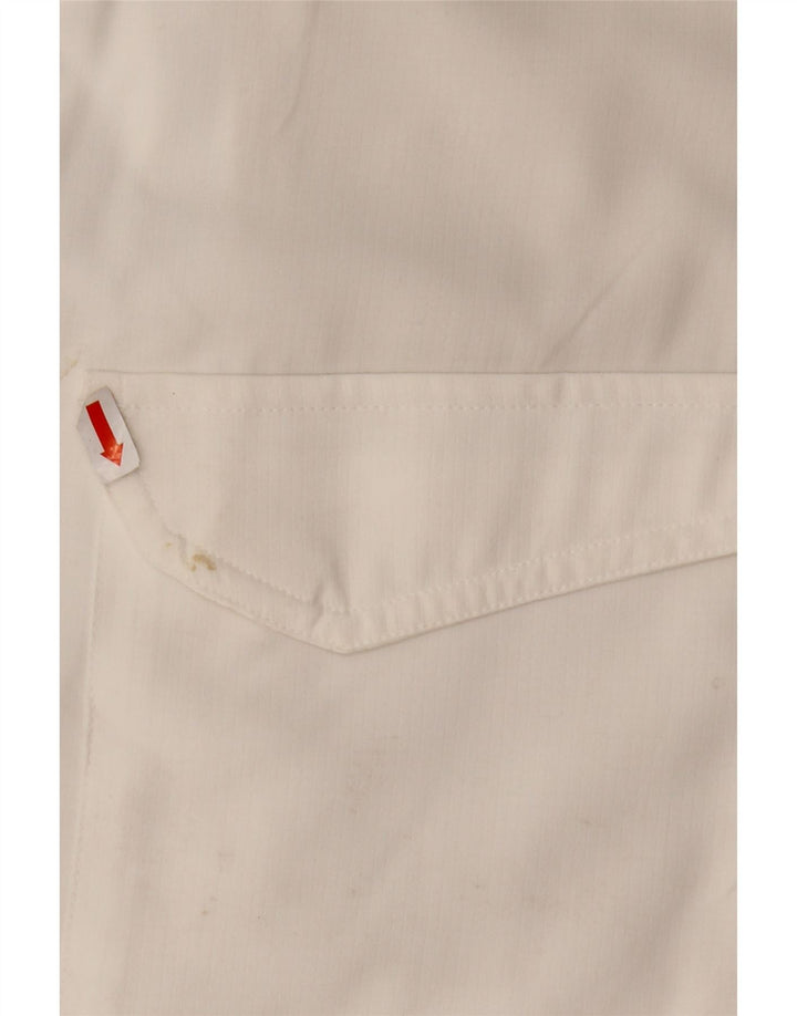 EDDIE BAUER Camisa Manga Corta Hombre XL Blanco Poliéster