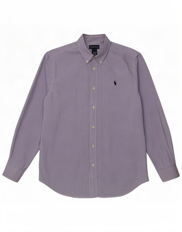 Camisa Ralph Lauren para niño 15-16 años XL Algodón azul raya diplomática