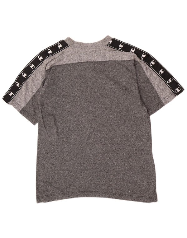 Champion Camiseta gráfica para hombre Top Small gris Colorblock Algodón