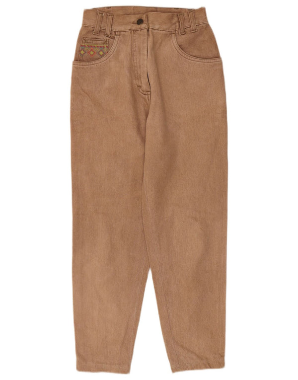 Prisma Jeans cónicos de cintura alta para mujer UK 10 Small W24 L24 Marrón
