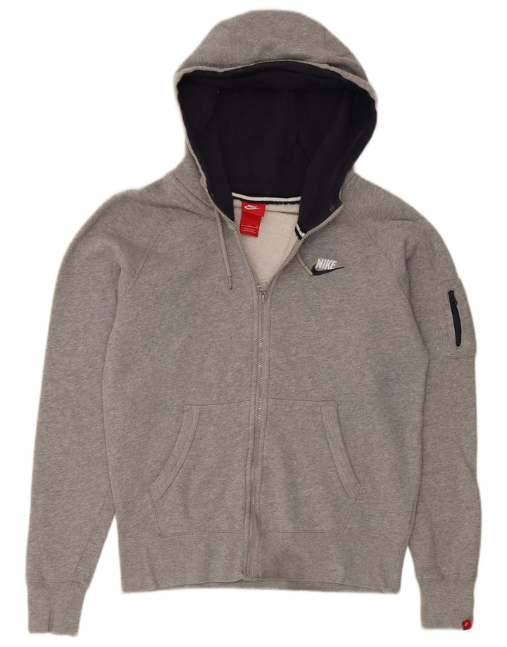 Nike - Sudadera con capucha y cremallera para hombre, talla pequeña, algodón gris