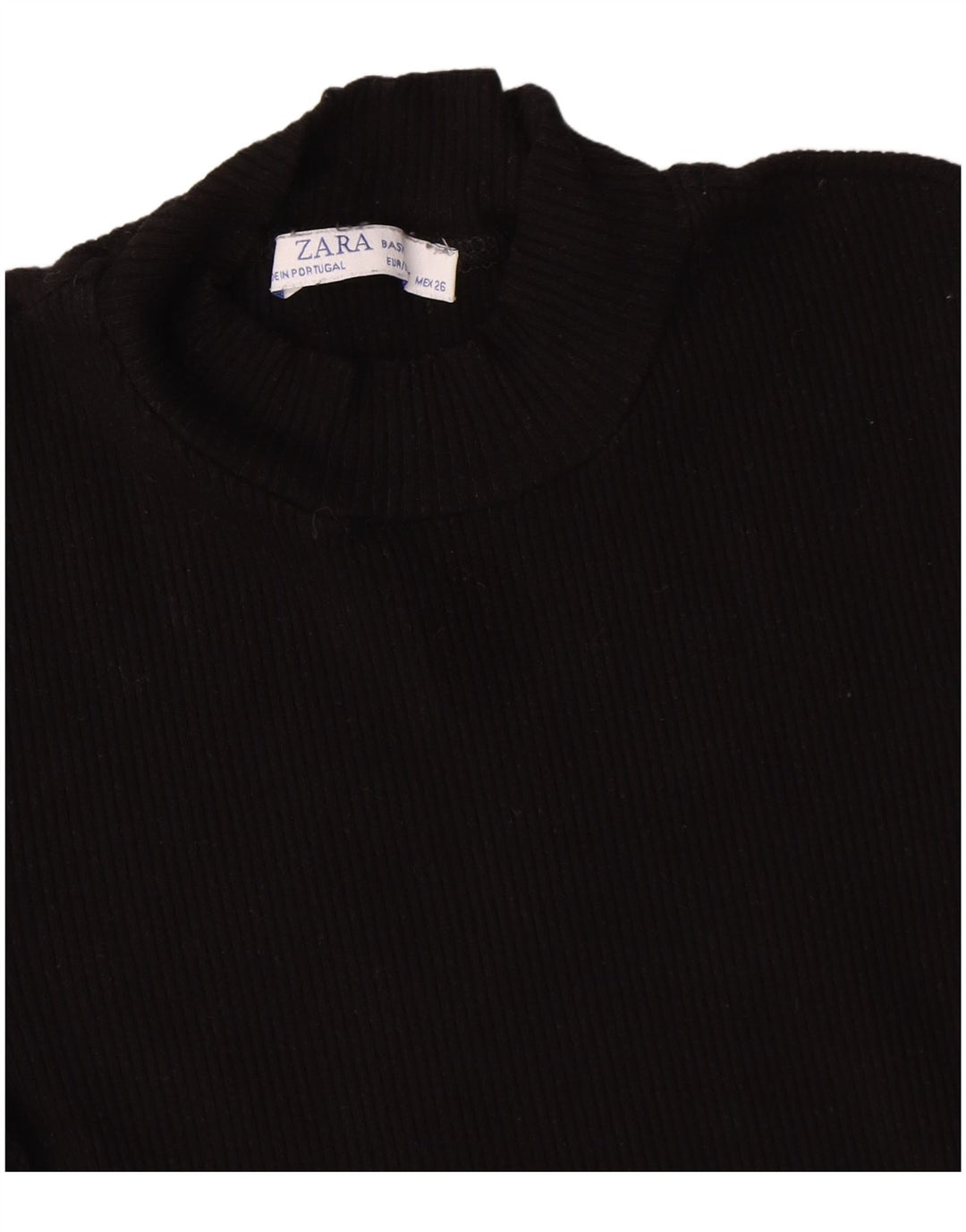 Zara Mujer Camiseta Top UK 8 Small Negro