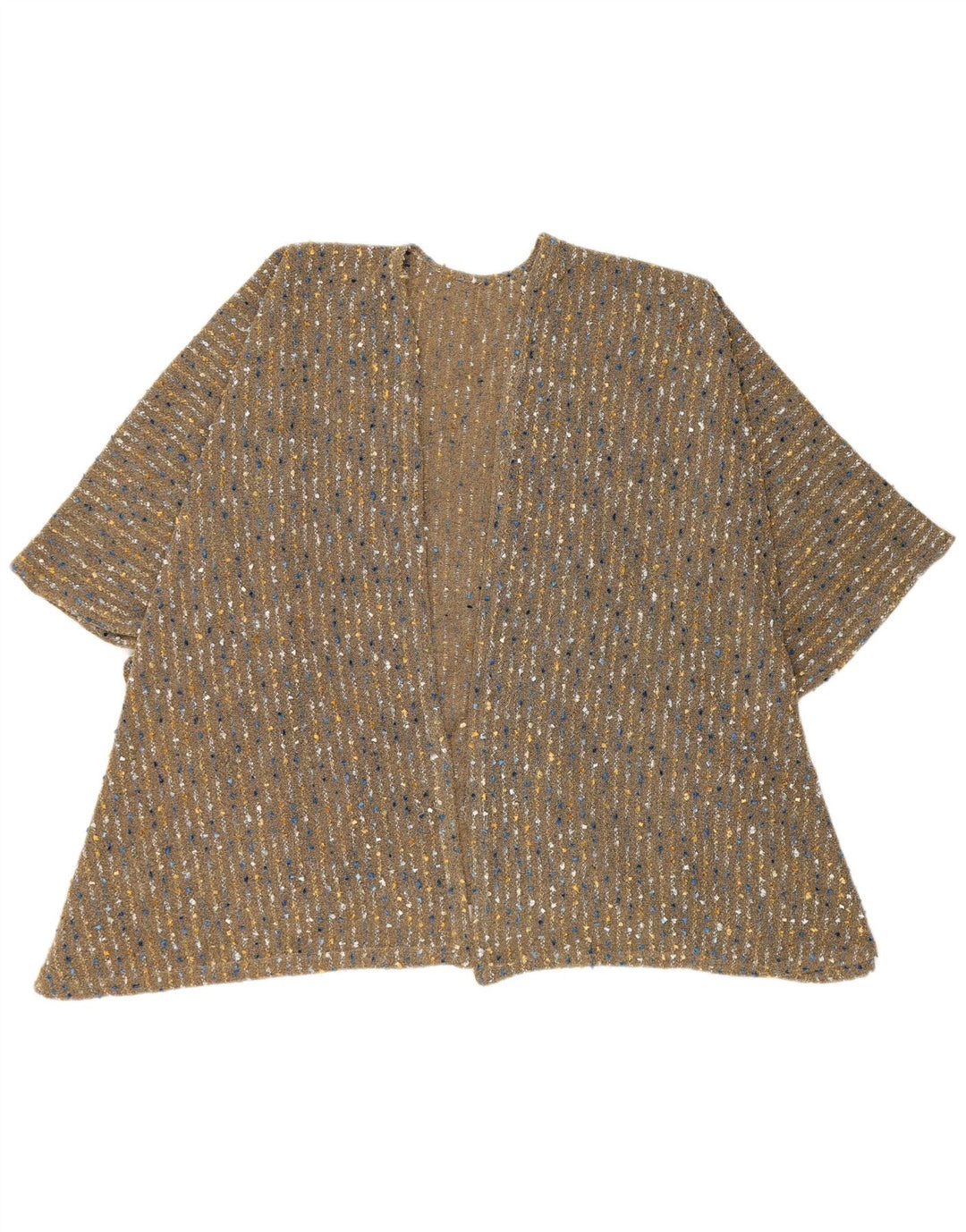 Vintage mujer cabo cardigan suéter un tamaño marrón rayas