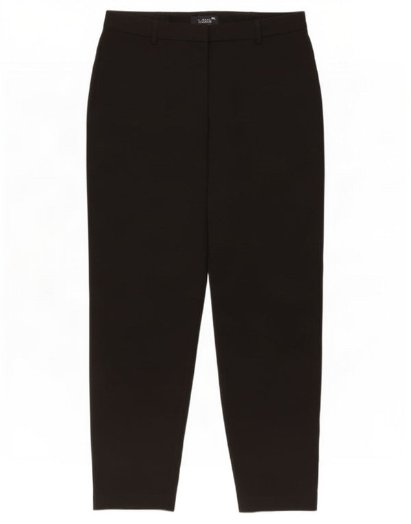 Marks & Spencer Pantalones chinos cónicos para mujer UK 40 Large W32 L30 Negro