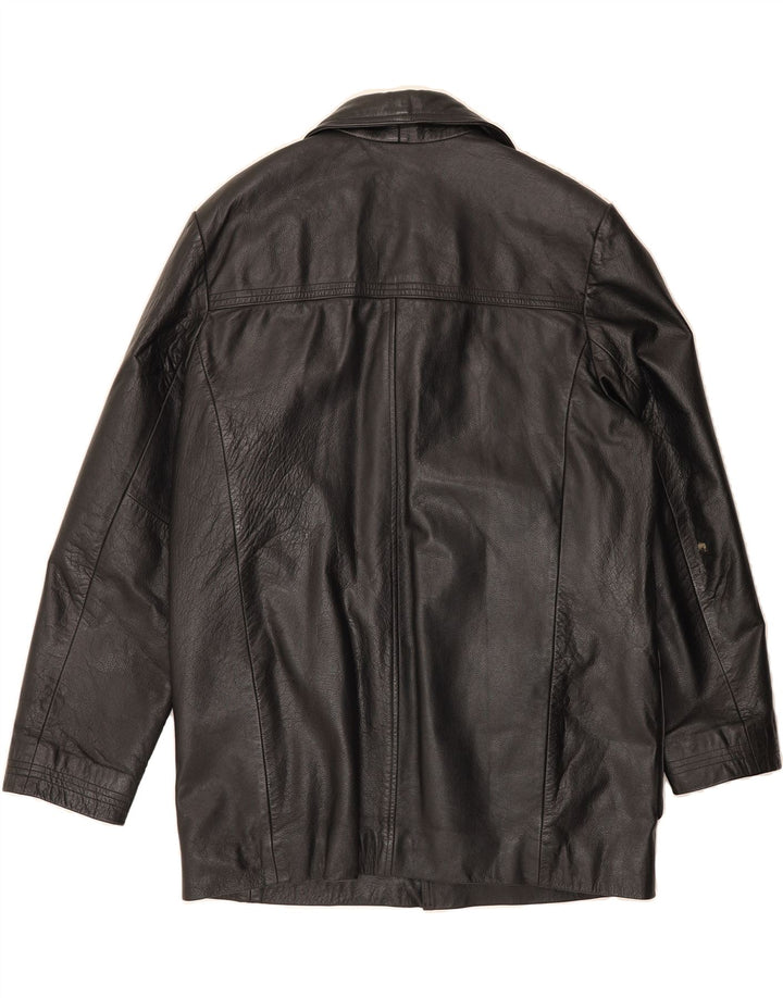 VINTAGE Mens Leather Jacket UK 38 Medium Black Leather Vintage Vintage and Second-Hand Vintage from Messina Hembry 