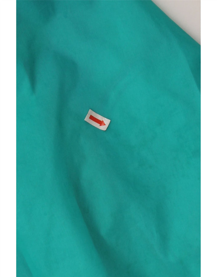 J Jeantex Chaqueta impermeable con capucha para hombre ES 38 Verde medio Poliamida color block