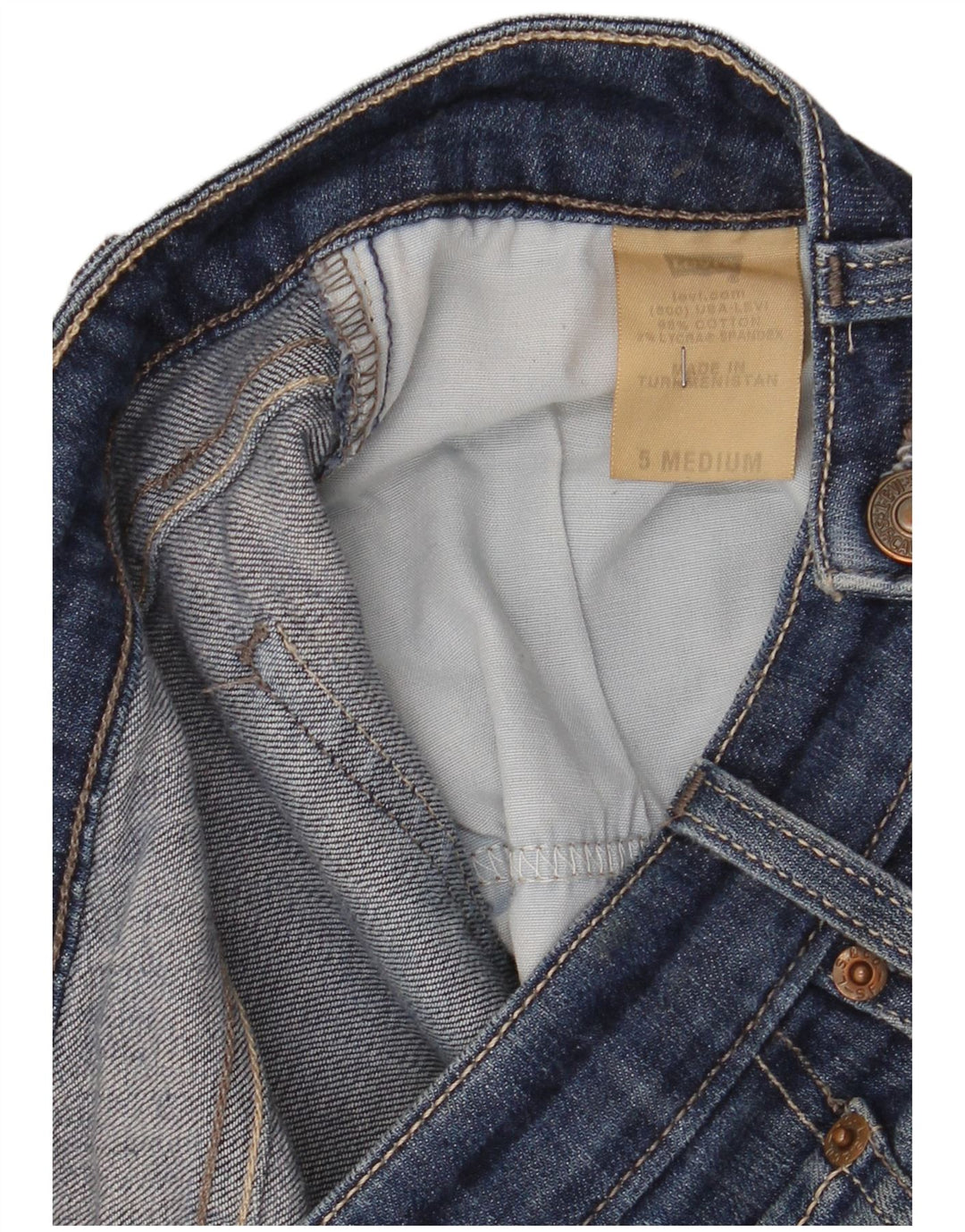 Levi's Jeans ajustados súper bajos 524 para mujer US 5 Medium W30 L32 Algodón azul
