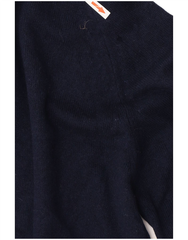 Marks & Spencer - Jersey de cuello redondo para hombre, talla XL, lana de cordero azul marino