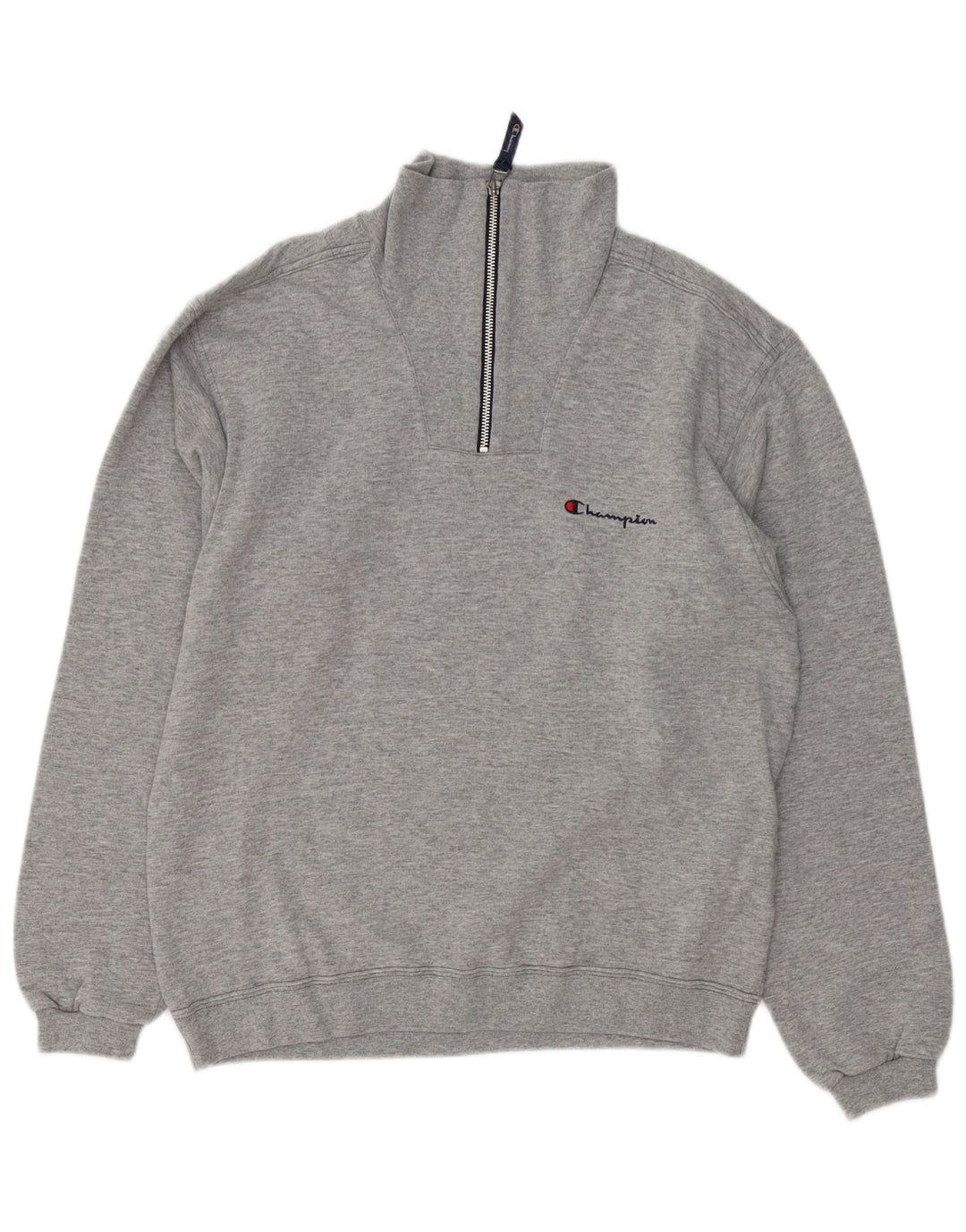 Champion Sudadera Con Cuello Y Cremallera Para Hombre Jersey Pequeño De Algodón Moteado Gris